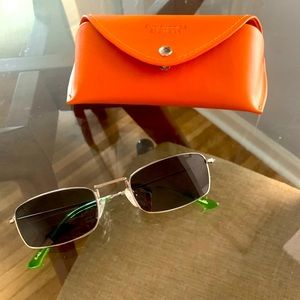 Sun Buddies E-40 Silver and Green Sunglasses